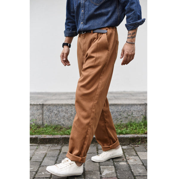 SAUCE ZHAN Retro Straight-Leg Casual Cargo Work Trousers