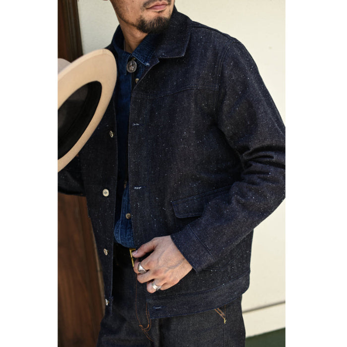 SAUCE ORIGIN Men Denim Jackets Color Cotton Jeans for Men Silver Buttons Taper Fit 12.5 Oz