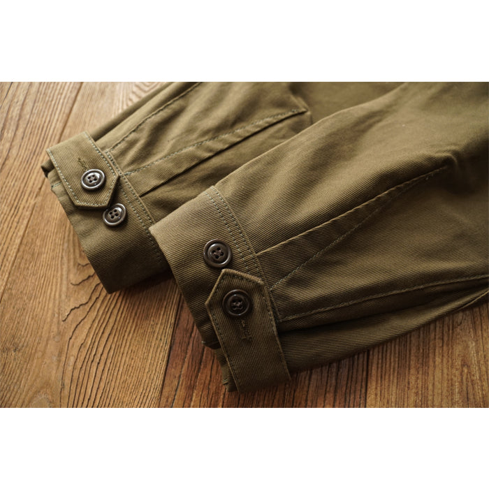 SAUCE ZHAN High-Waisted Tapered American Workwear Ground Service Trousers