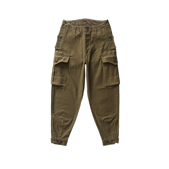 SAUCE ZHAN High-Waisted Tapered American Workwear Ground Service Trousers