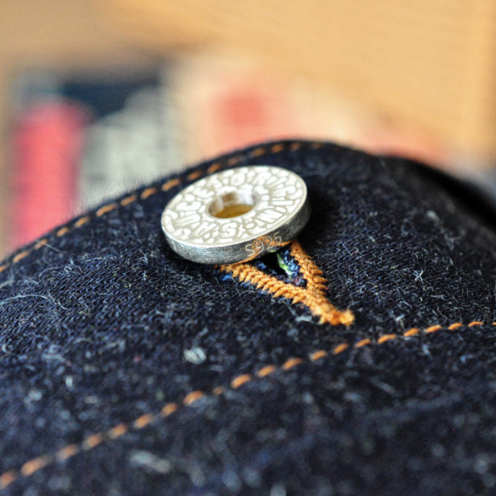 SAUCE ORIGIN Chased Silver Limited Edition 925 Silver Button Denim Jacket - Sauce Zhan