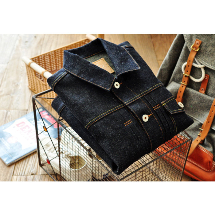 SAUCE ORIGIN Chased Silver Limited Edition 925 Silver Button Denim Jacket - Sauce Zhan