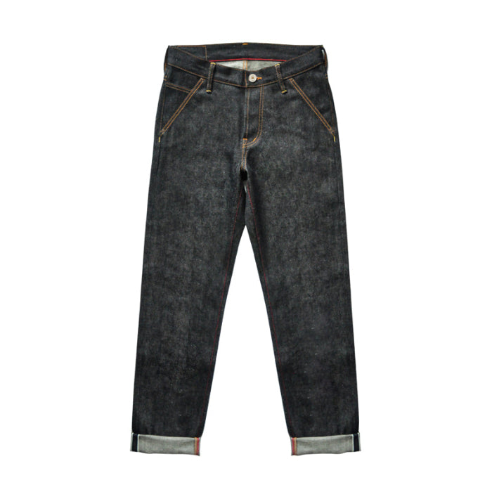 SAUCE ORIGIN Mens Jeans Boxing Selvedge Denim Jeans Color Cotton Jeans for Men Silver Buttons Taper Fit 12.5 Oz