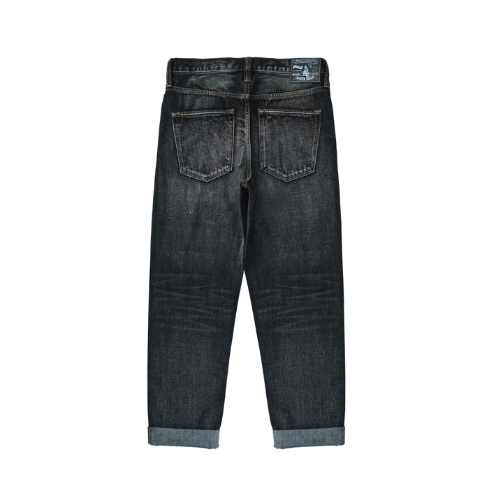 457SX03 14oz Retro Straight-Leg Selvedge Denim Washed Jeans - Sauce Zhan