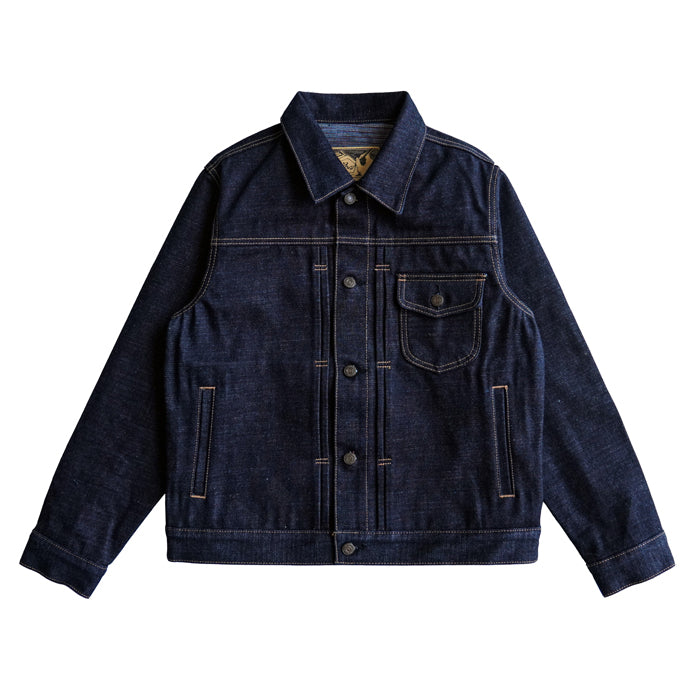 Heavyweight 21oz Retro Rainbow Yarn Workwear Denim Jacket - Sauce Zhan