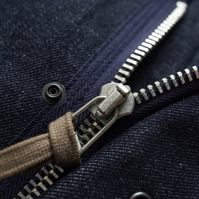 SAUCE ZHAN M51 Blue Fishtail Denim Trench Coat