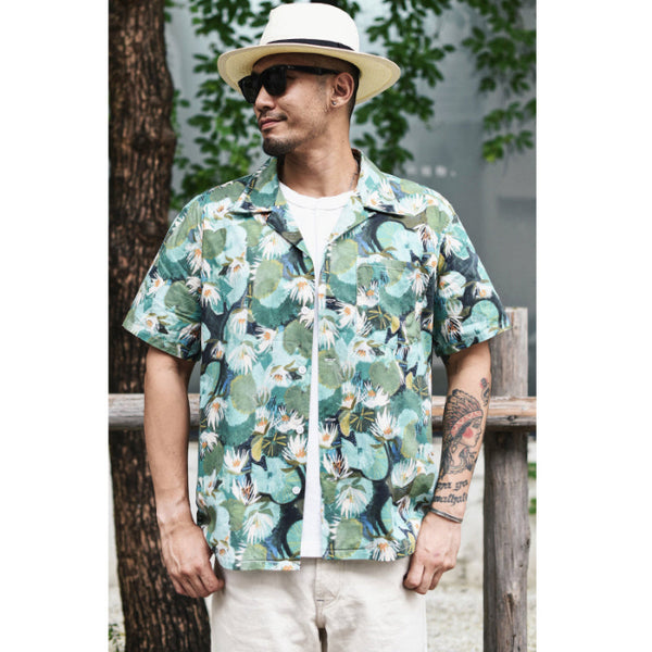 Aloha Shirt Hawaiian Shirt Summer Mens Shirts Beach Casual Breathable Pure Cotton loose fit