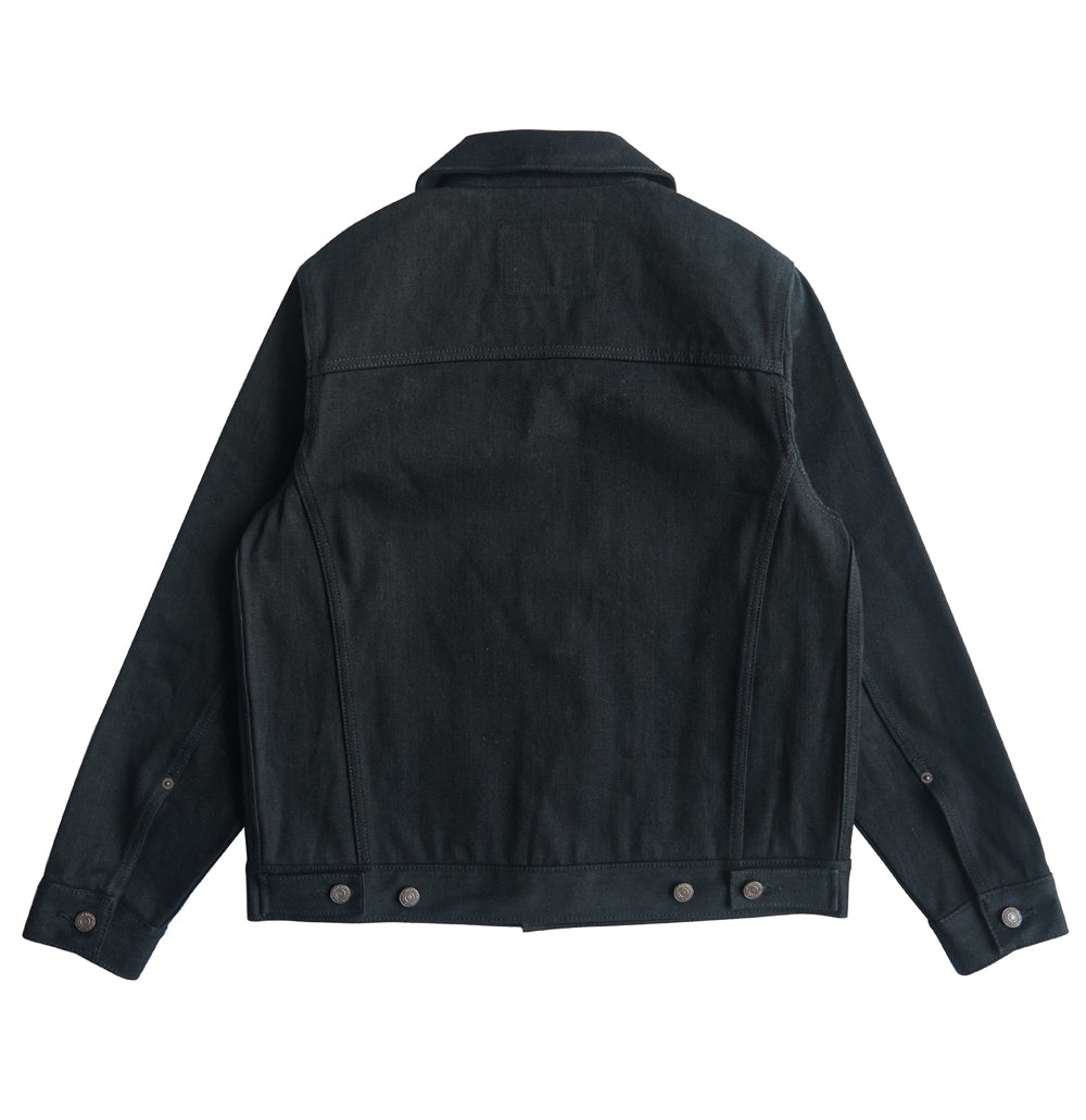 SAUCE ZHAN Heavyweight 16oz Retro Black Workwear Denim Jacket
