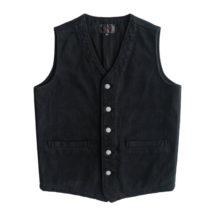 Sashiko Vintage Vest Vintage Workwear Layering Top