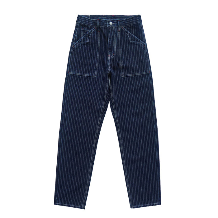 SAUCE ZHAN 13oz Straight Fit Workwear Striped Pants