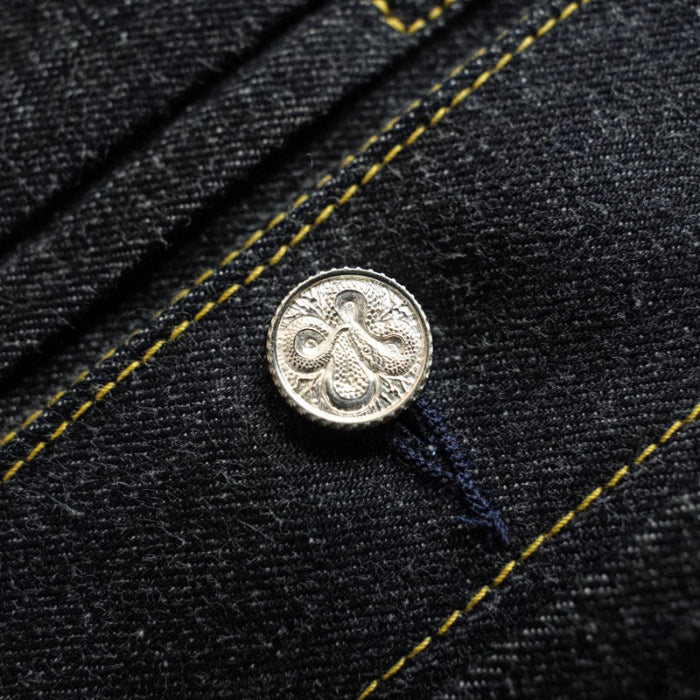 SAUCE ORIGIN Sneak Year Exclusive Sliver Button Denim Jacket 994-CC Vintage Denim Selvedge Jacket