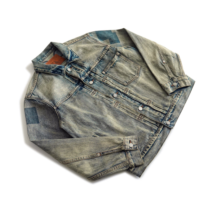 SAUCE ZHAN Retro 14.5oz Pure Cotton Washed Denim Workwear Jacket