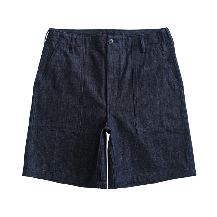 Summer OG107 Selvedge Denim Shorts Raw Cotton-Linen Loose Fit Vintage Workwear Style 10oz
