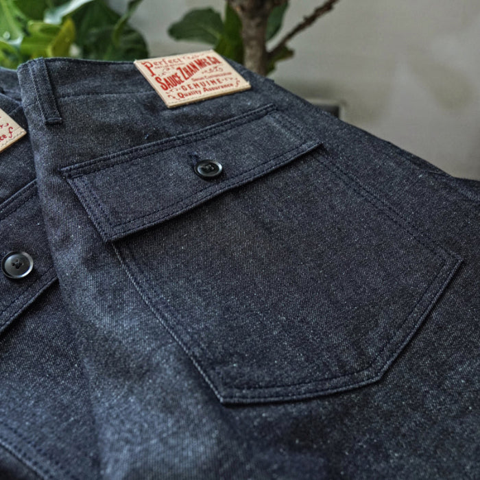 Summer OG107 Selvedge Denim Shorts Raw Cotton-Linen Loose Fit Vintage Workwear Style 10oz