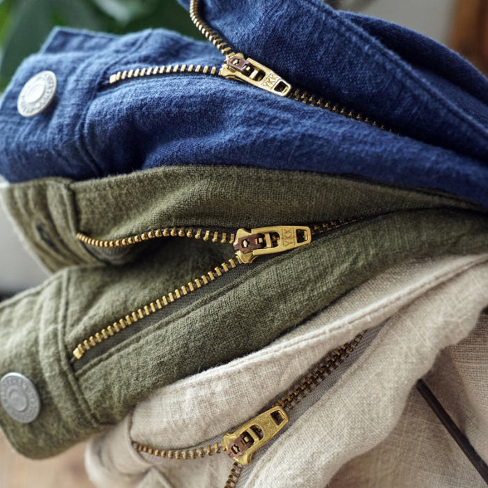 Men's Ramie Casual Shorts Summer Breathable Shorts Loose Fit