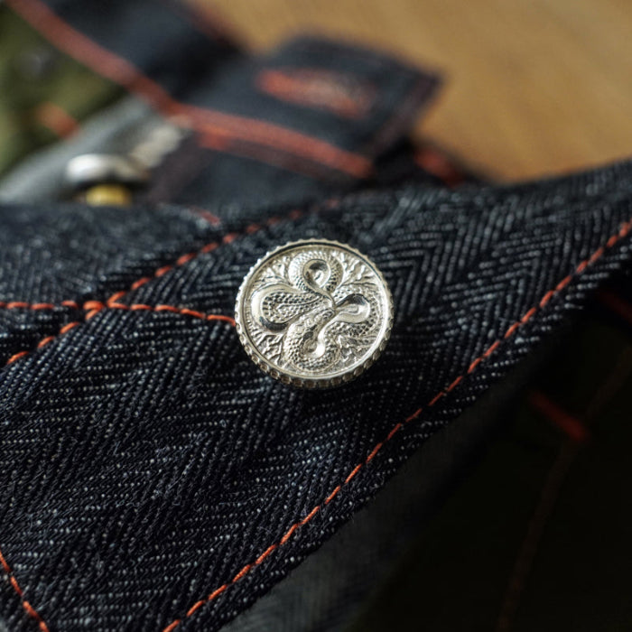 SAUCE ORIGIN Loose Fit Sneak Year Summer Exclusive Silver Button 10oz Shorts