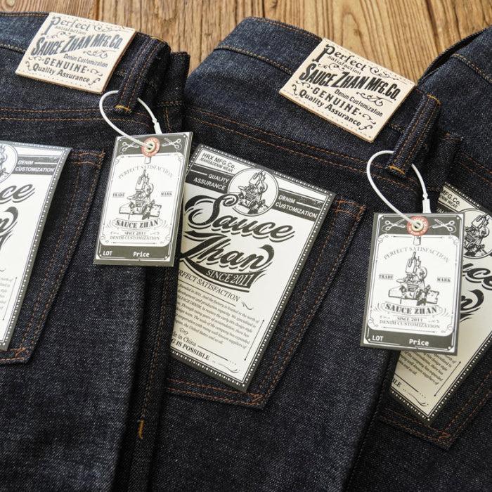 Straight Loose Fit 344XX 14oz Selvedge Denim Jeans Amekaji Style
