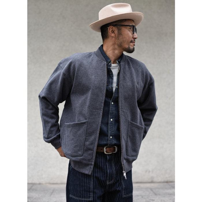 SAUCE ZHAN Vintage Heavyweight Brushed Fleece Dual-Zip Casual Hoodie