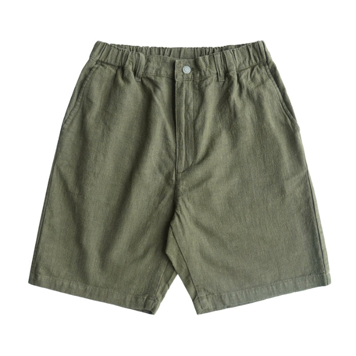 Men's Ramie Casual Shorts Summer Breathable Shorts Loose Fit