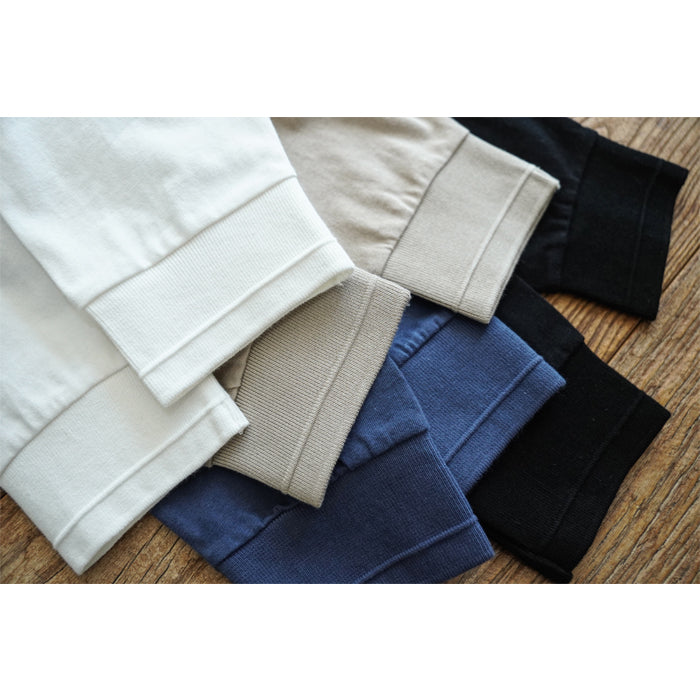 SAUCE ZHAN Long Sleeve Pure Cotton Solid Color Loose Fit T-shirt