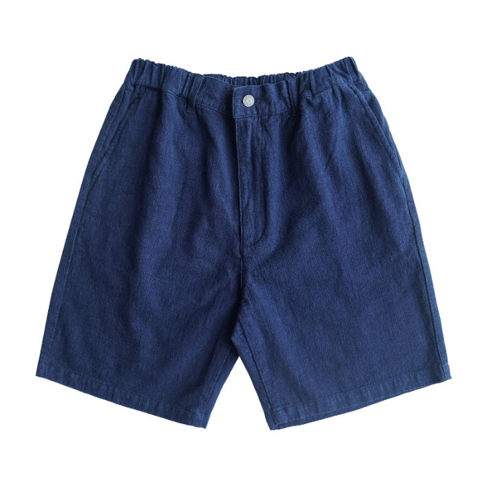 Men's Ramie Casual Shorts Summer Breathable Shorts Loose Fit