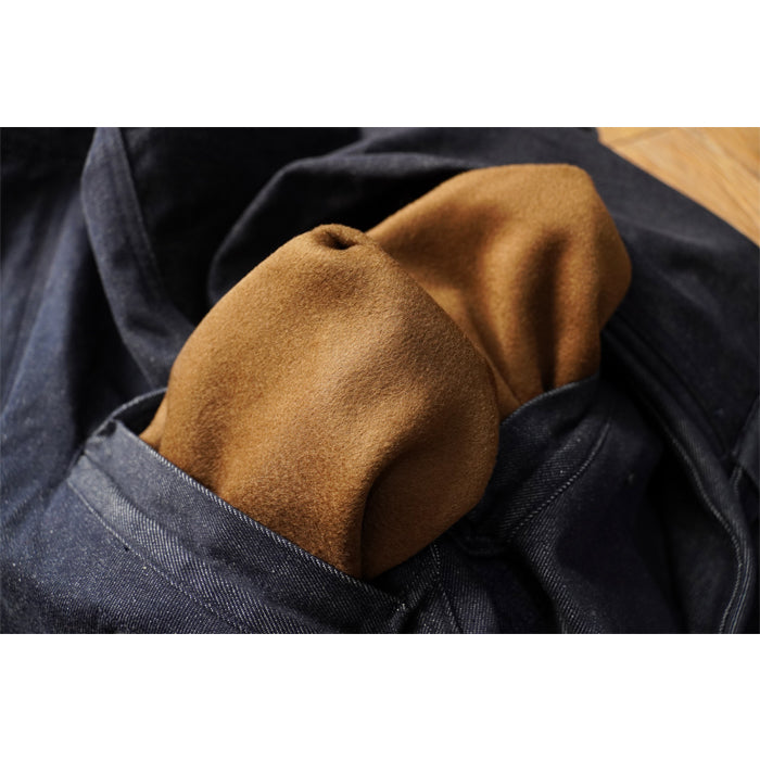 SAUCE ZHAN M51 Blue Fishtail Denim Trench Coat