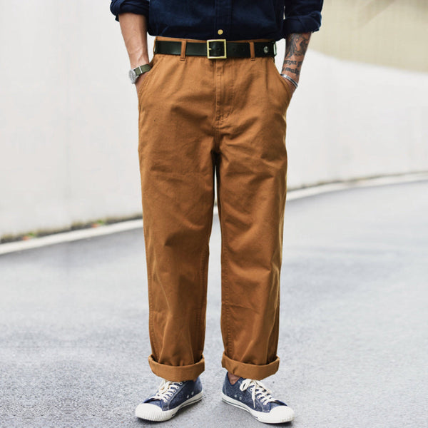 Sauce Zhan XX001 Chino Pants Vintage Cargo Pants Men Pants Men Cotton Straight Pants & Capris Casual Pants 310g Thick Loose