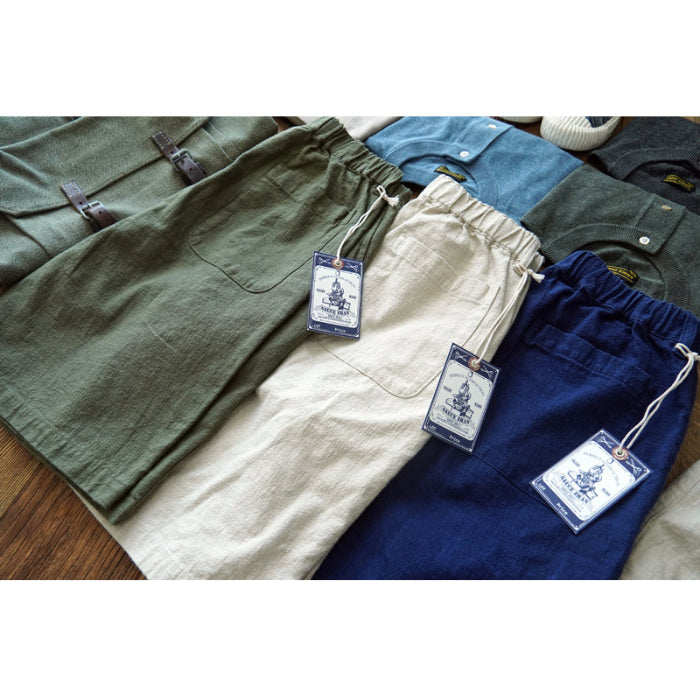 Men's Ramie Casual Shorts Summer Breathable Shorts Loose Fit