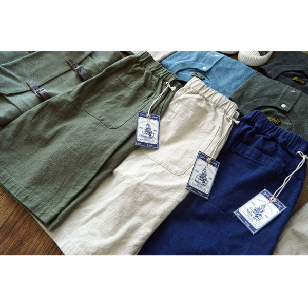 Men's Ramie Casual Shorts Summer Breathable Shorts Loose Fit